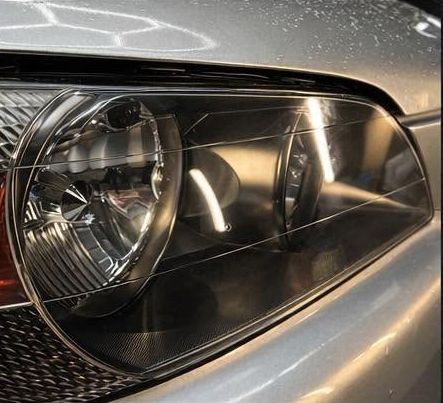 Headlight lens crystal clear after multi-stage restoration